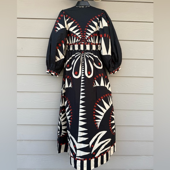 Farm Rio Coconut Grove Puff-Sleeve V-Neck Maxi Dress - Picture 11 of 16